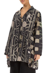 Collar Moonlight Ornamented Silk Cotton Jacket 3