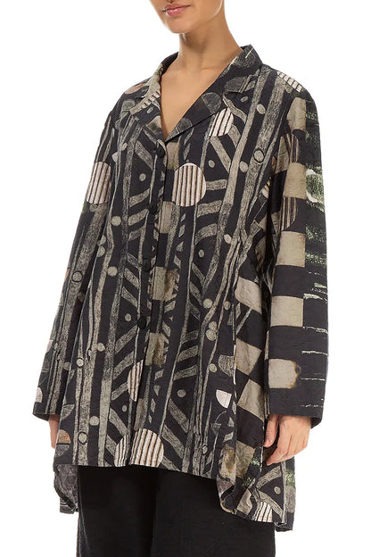 Collar Moonlight Ornamented Silk Cotton Jacket 3