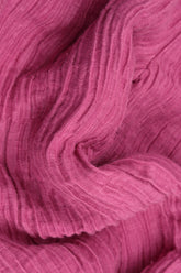 Collar Neck Crinkled Fuchsia Silk Dress 5