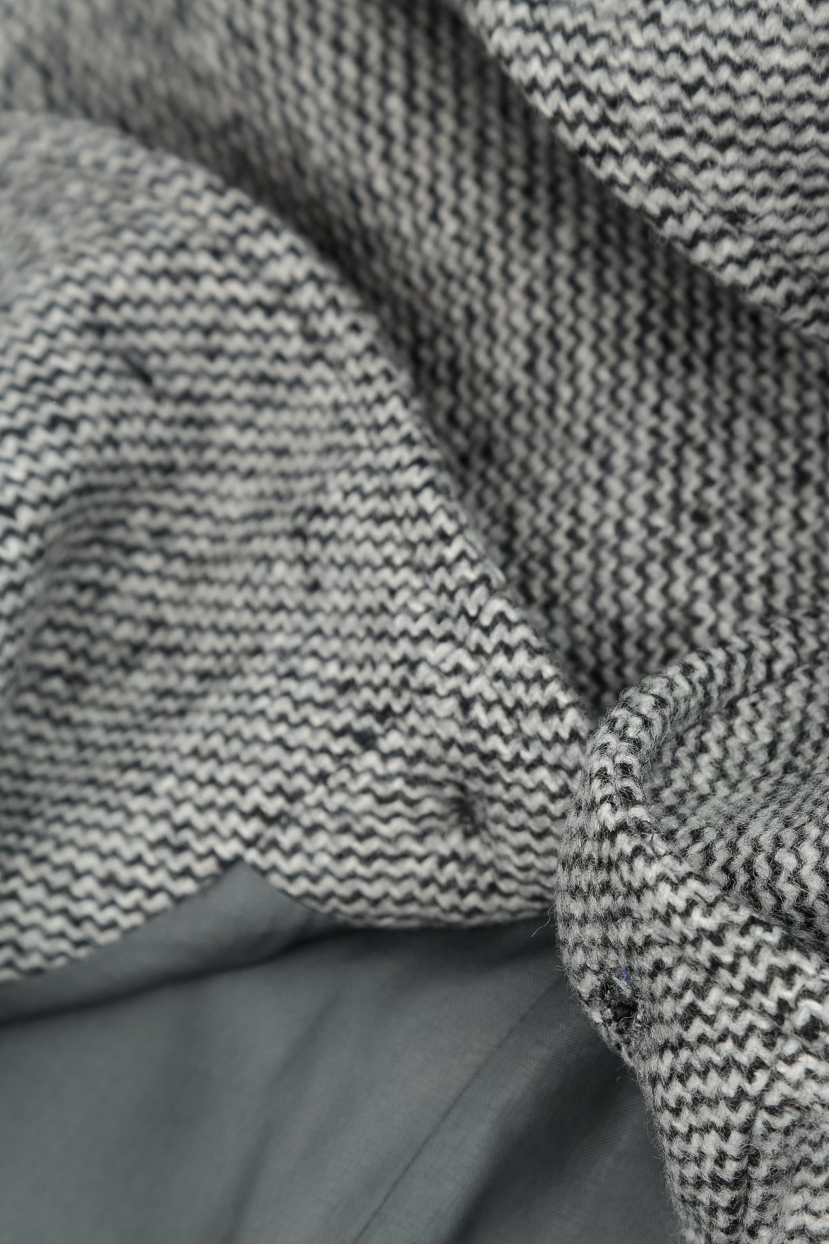 Collar Neck Soft Grey Wool Jacket