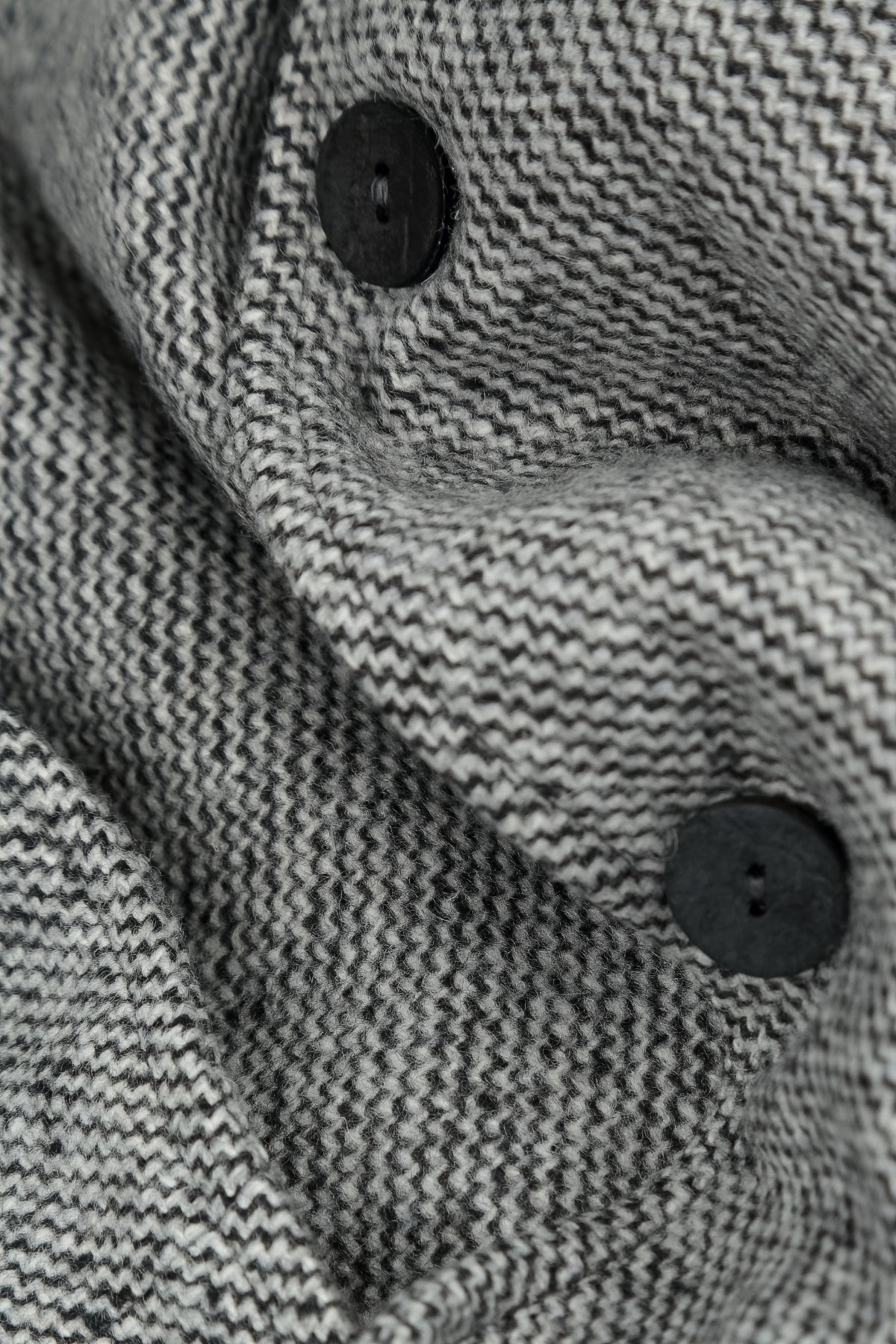 Collar Neck Soft Grey Wool Jacket