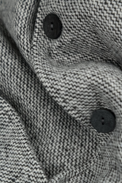 Collar Neck Soft Grey Wool Jacket