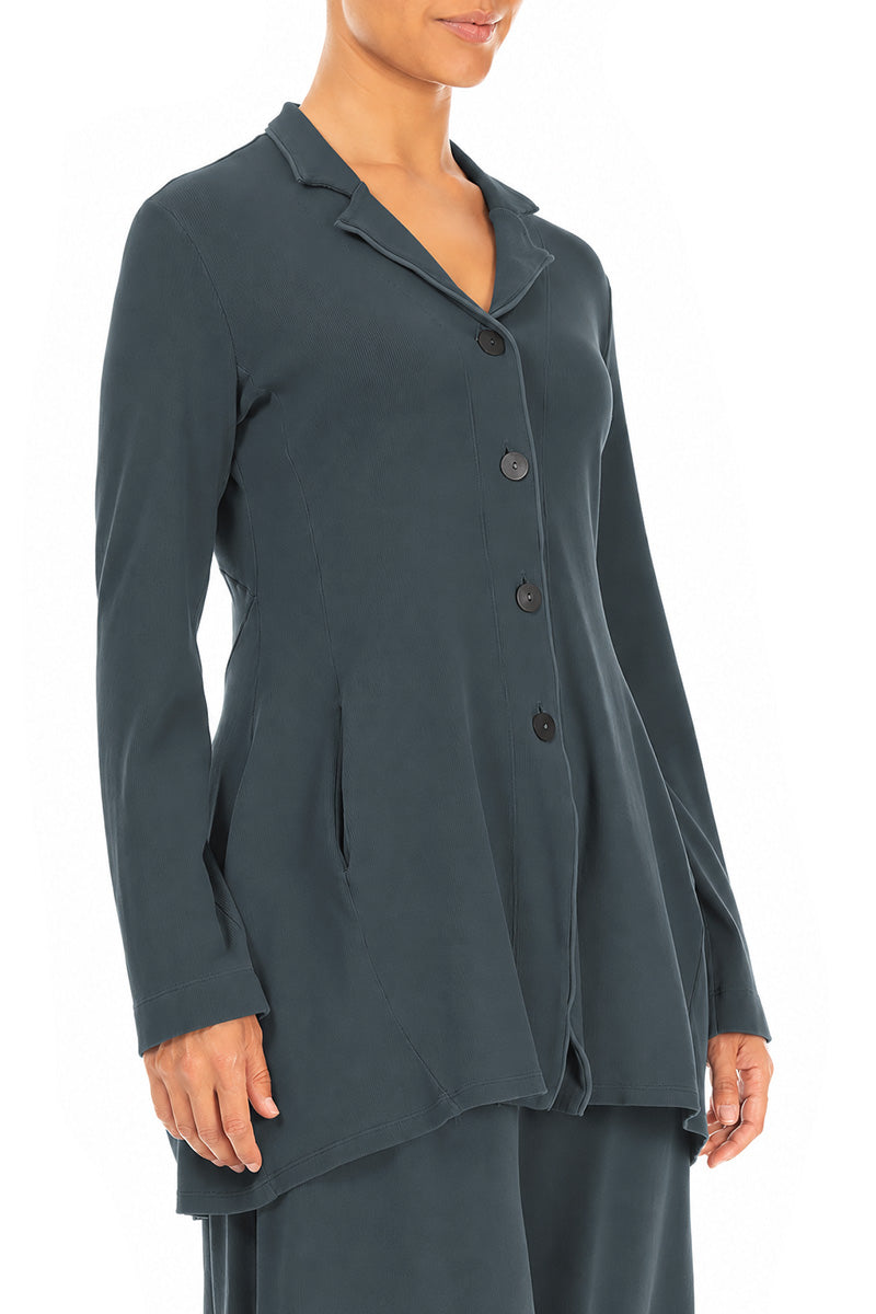 Collar Slate Cotton Jacket