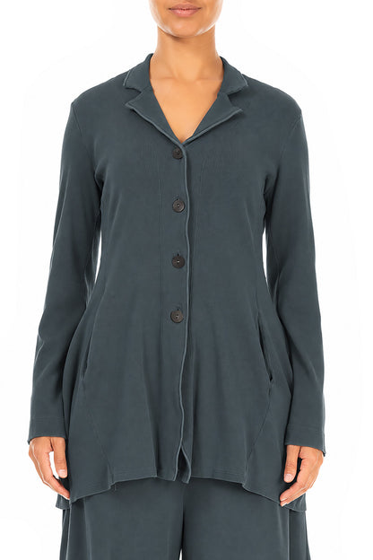 Collar Slate Cotton Jacket