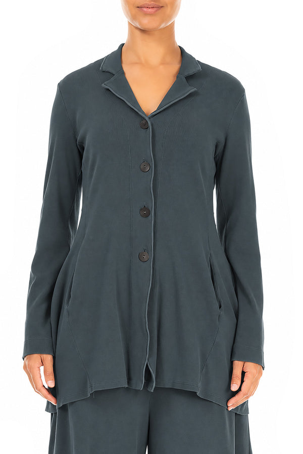 Collar Slate Cotton Jacket