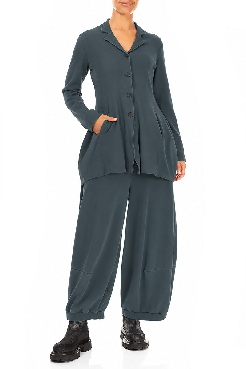Collar Slate Cotton Jacket
