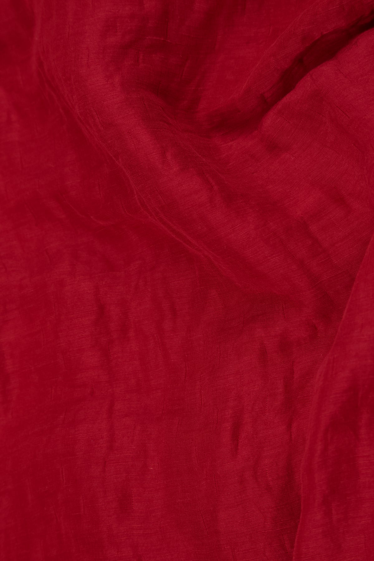 Collar Textured Cherry Red Silk Linen Jacket 5