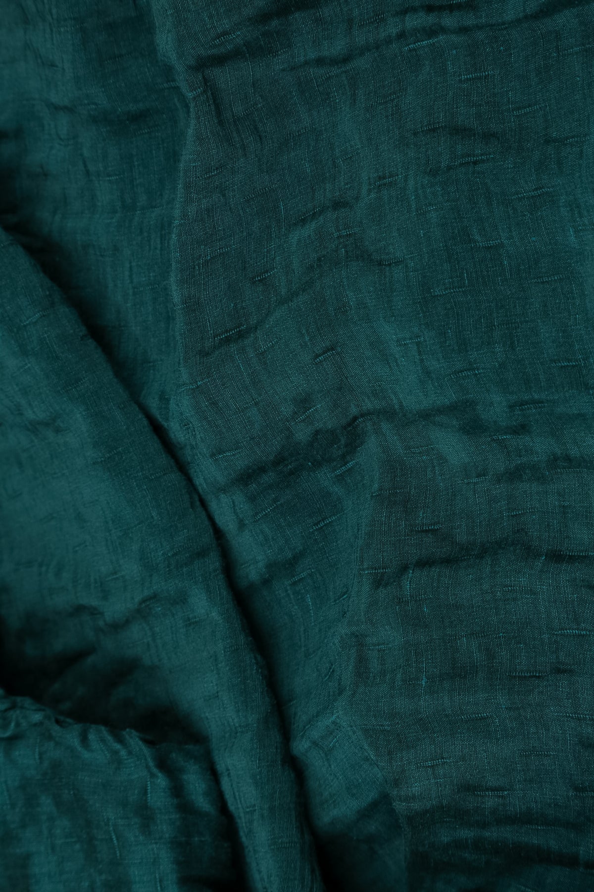 Collar Textured Peacock Silk Linen Jacket