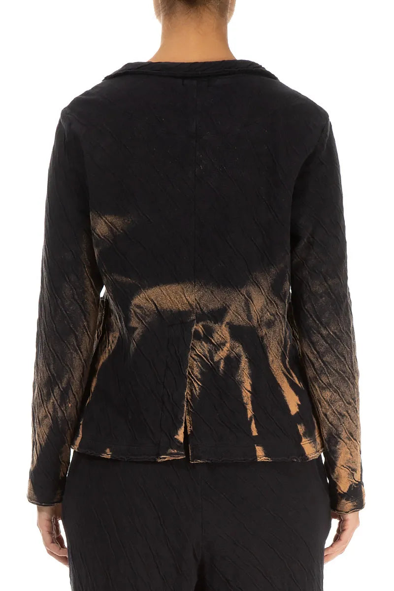 Collar Tie-Dye Wavy Cotton Jacket 2