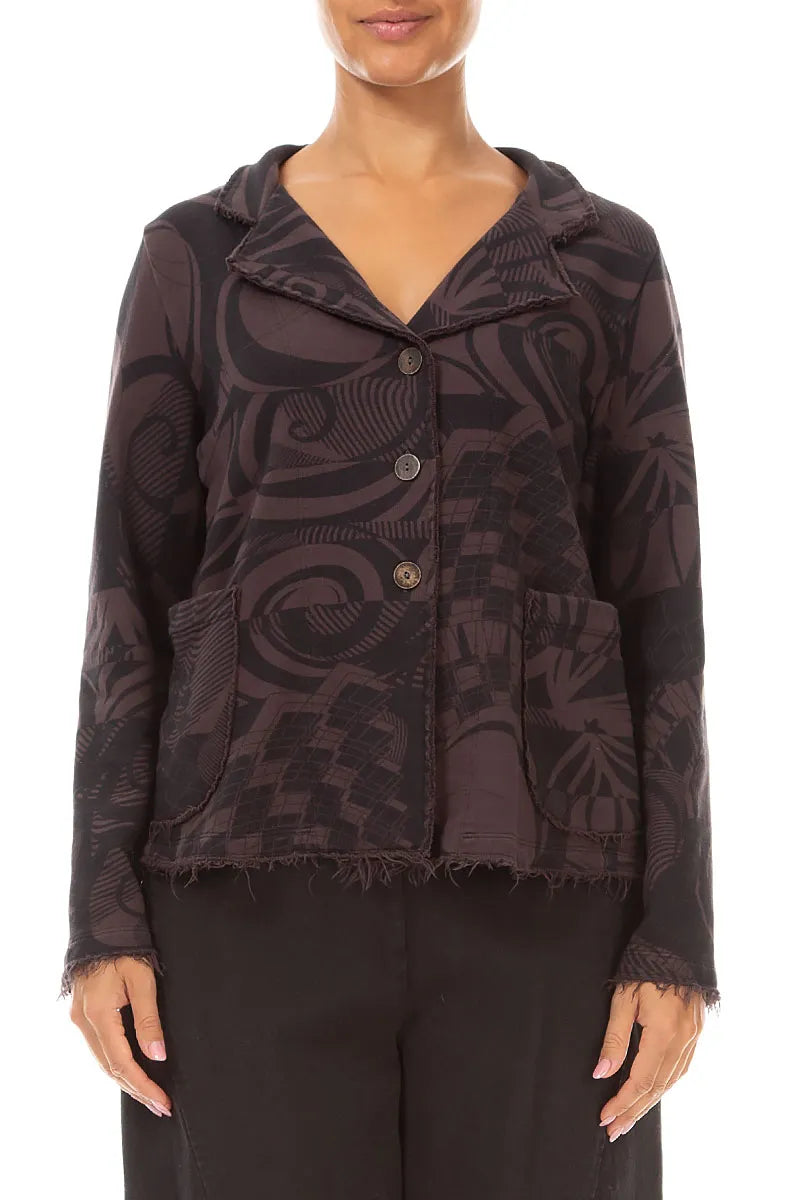 Collar Truffle Brown Orbit Cotton Jacket 1
