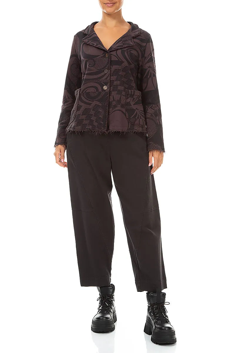 Collar Truffle Brown Orbit Cotton Jacket