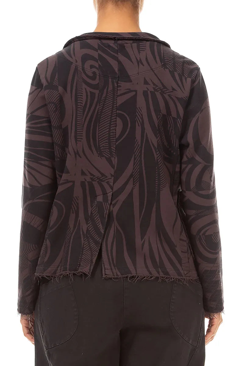 Collar Truffle Brown Orbit Cotton Jacket 2