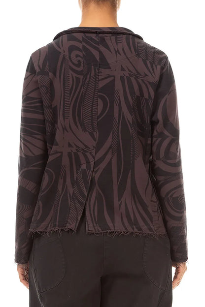 Collar Truffle Brown Orbit Cotton Jacket