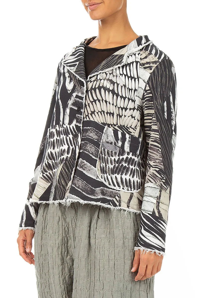 Collar Wild Ink Cotton Jacket 3