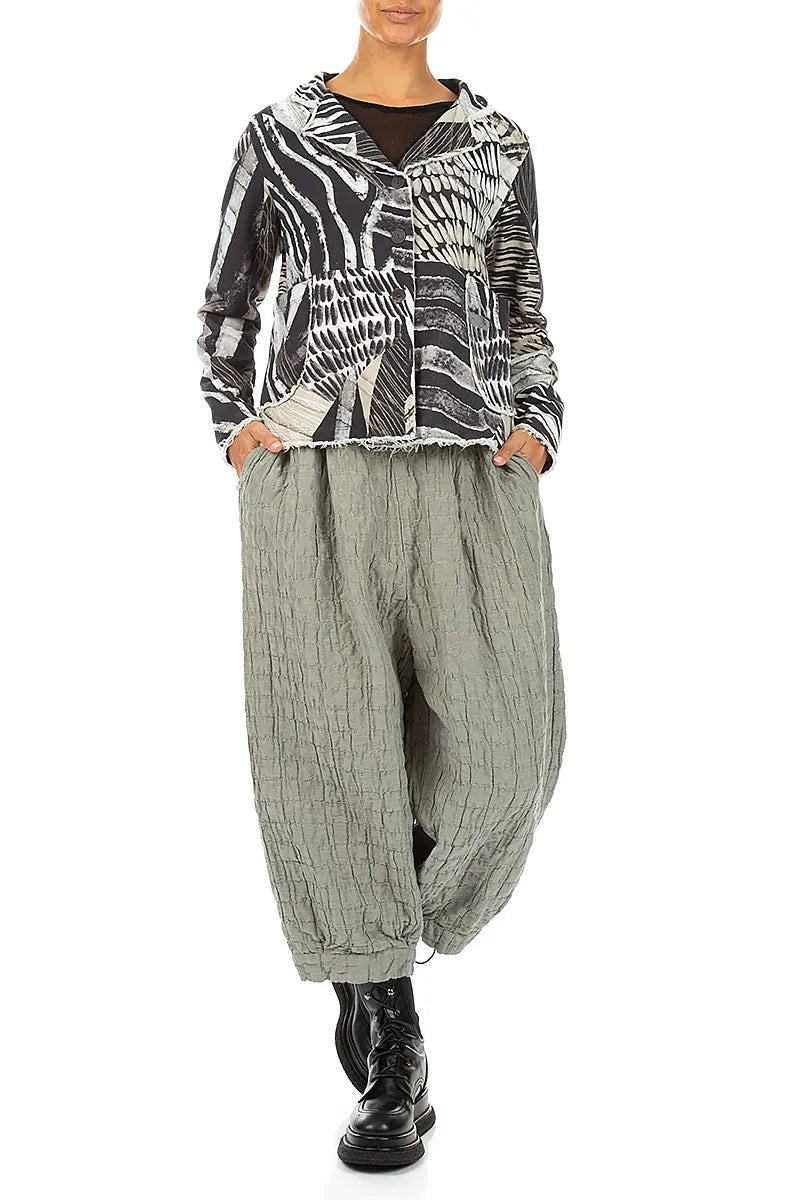 Collar Wild Ink Cotton Jacket 4