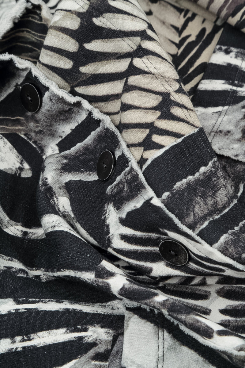 Collar Wild Ink Cotton Jacket 6