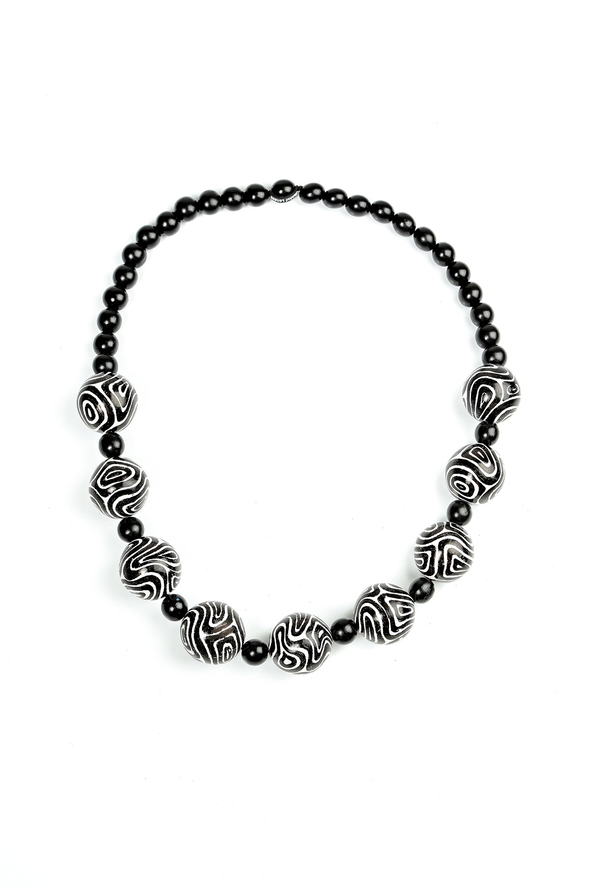 Contour Rhythm Wooden Bead Necklace