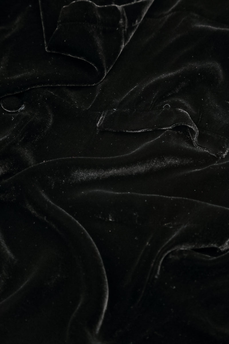 Cowl Neck Black Silk Velvet Blouse 5