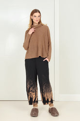 Cowl Neck Caramel Wool Sweater 6