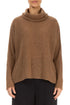 Cowl Neck Caramel Wool Sweater 1