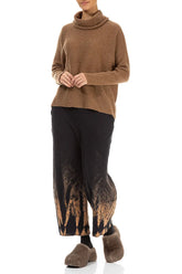 Cowl Neck Caramel Wool Sweater 4