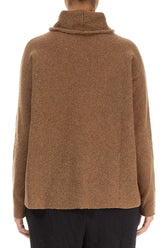 Cowl Neck Caramel Wool Sweater 2