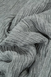 Cowl Neck Crinkled Grey Sage Silk Dress 5