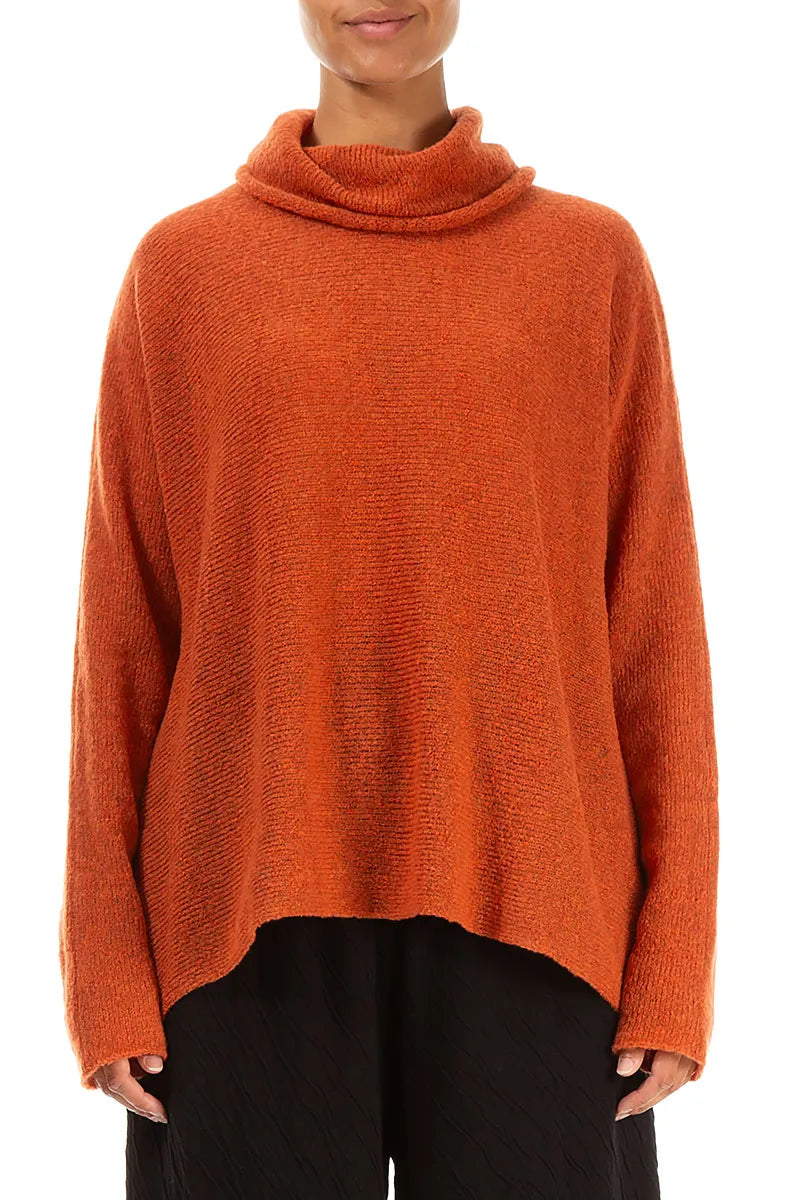 Cowl Neck Ember Wool Sweater 1