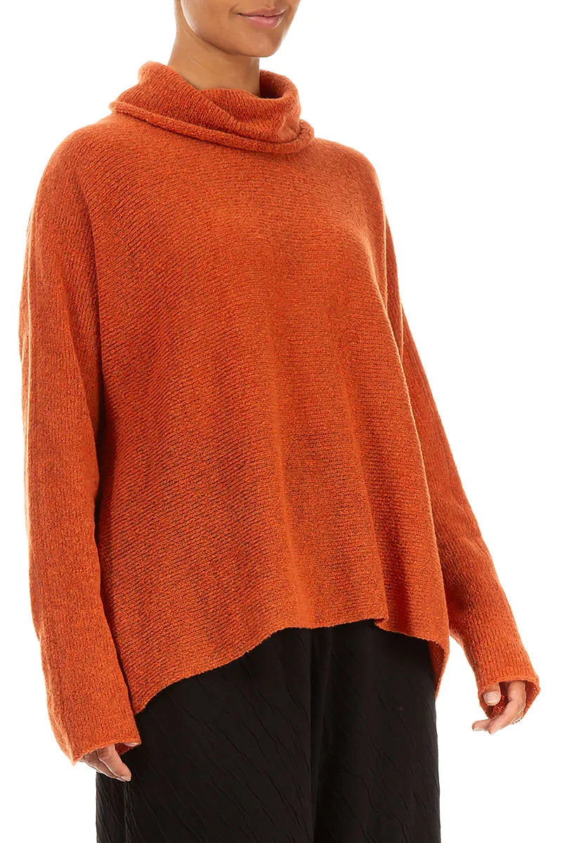 Cowl Neck Ember Wool Sweater 3