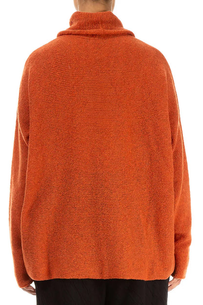 Cowl Neck Ember Wool Sweater 2