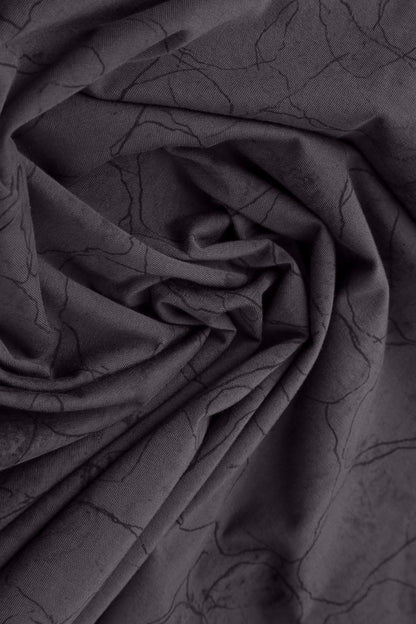 Cowl Neck Graphite Marble Cotton Dress 5