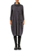 Cowl Neck Graphite Marble Cotton Dress 1