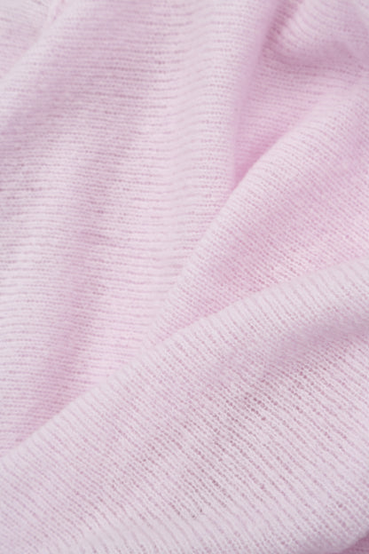 Cowl Neck Light Pink Wool Sweater 5