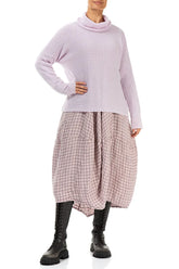 Cowl Neck Light Pink Wool Sweater 4