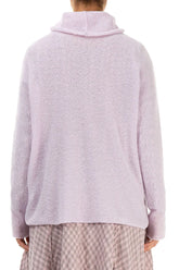 Cowl Neck Light Pink Wool Sweater 2