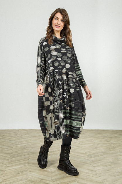 Cowl Neck Moonlight Cotton Dress 1
