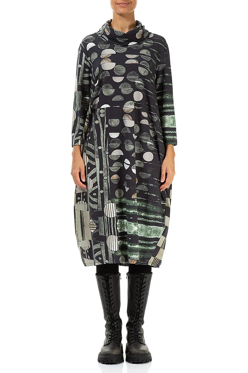 Cowl Neck Moonlight Cotton Dress 1