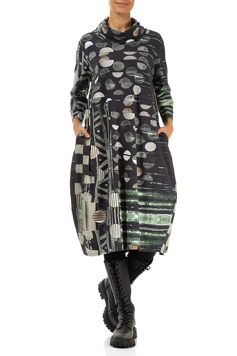 Cowl Neck Moonlight Cotton Dress 4