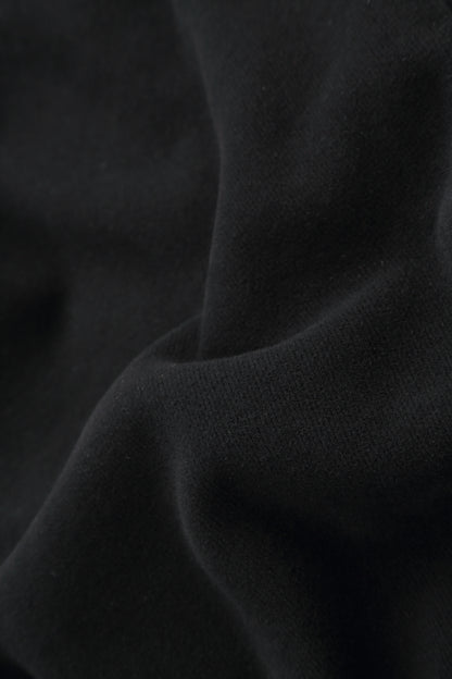 Cowl Neck Side Zip Black Cotton Jersey Dress 5