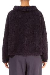 Cowl Neck Vintage Violet Teddy Cotton Jumper 2