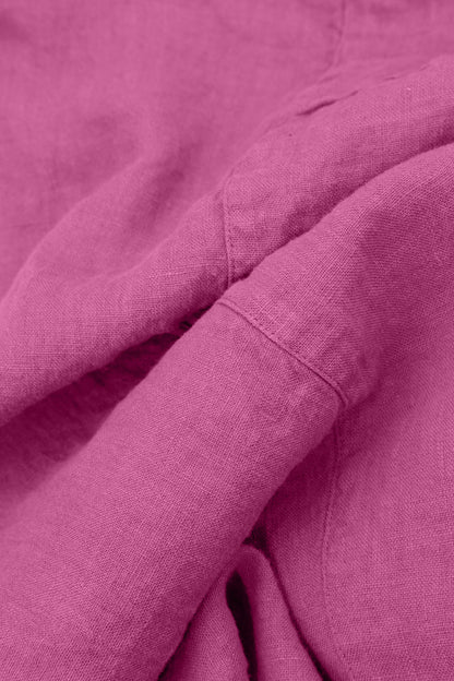 Cowl Neck Wild Berry Linen Midi Dress 5