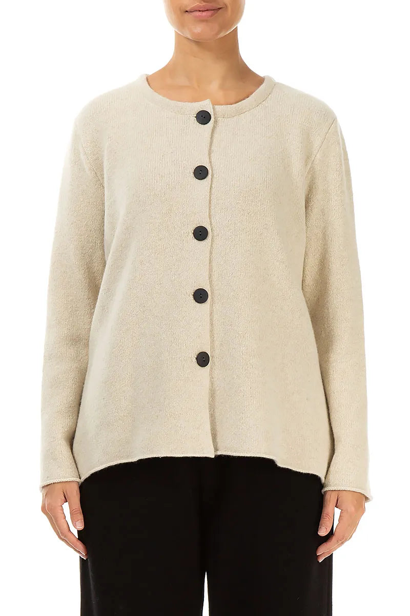 Cream Pure Wool Cardigan 1