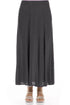 Crinkled Graphite Silk Viscose Maxi Skirt 1