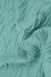 Crinkled Mint Silk Linen Bolero Jacket 5