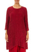 Crinkled Red Silk Tunic 1