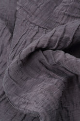 Crinkled Vintage Violet Silk Linen Dress 5