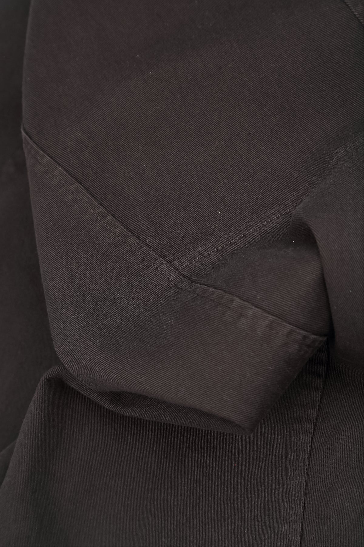 Cropped Charcoal Stretch Cotton Trousers
