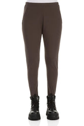 Cropped Forest Brown Cotton Leggings 1