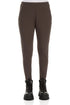 Cropped Forest Brown Cotton Leggings 1