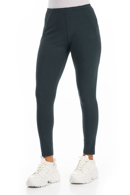 Cropped Graphite Cotton Leggings 3